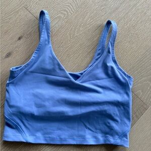 Athletic Works Light Blue Cropped Tank Top